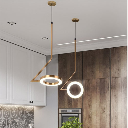 Suspension design LED ronde en métal fin Bony - vue 3 sur 8