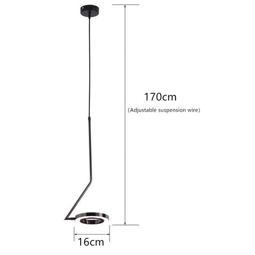Suspension design LED ronde en métal fin Bony - vue 8 sur 8