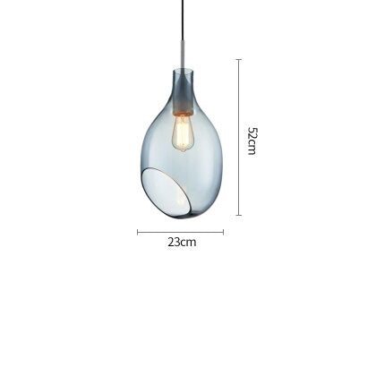 Suspension nordic avec abat-jour en verre Halek
