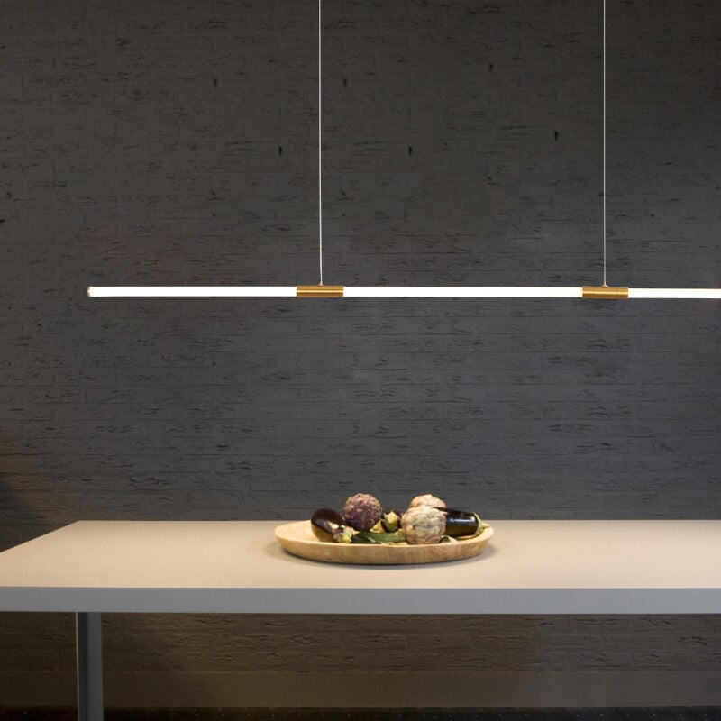 Lustre design LED doré style minimaliste Nevy
