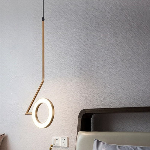 Suspension design LED ronde en métal fin Bony - vue 6 sur 8