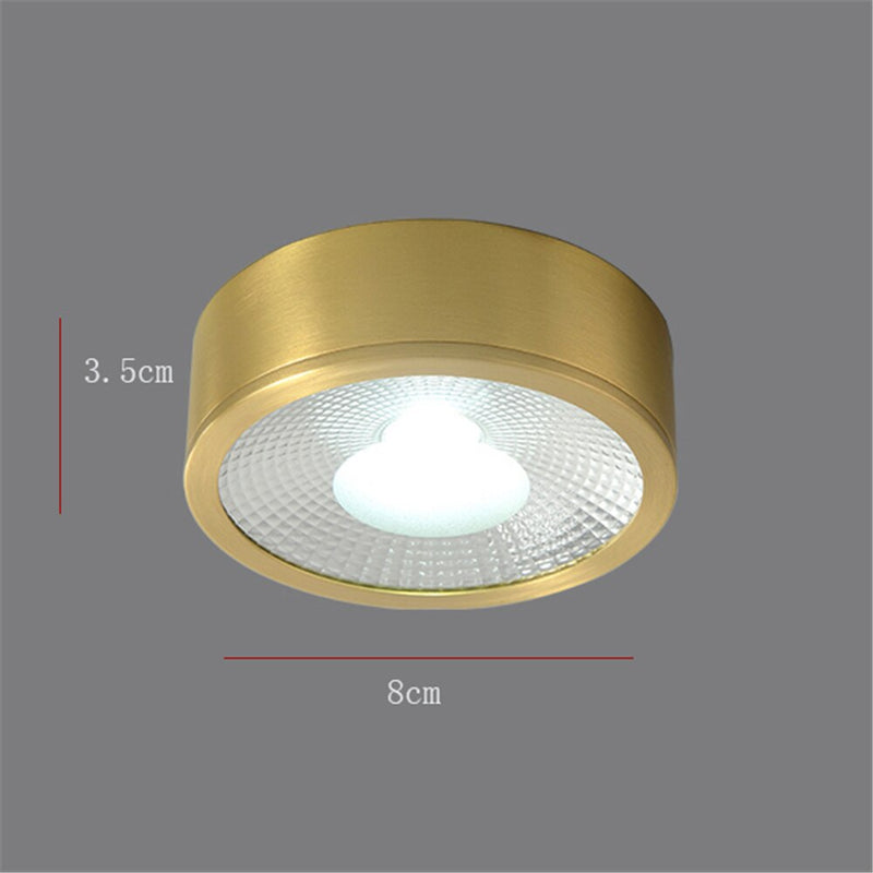 Spot moderne LED cylindrique en métal doré Tarm