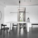 Lustre design LED minimaliste en métal noir Karry