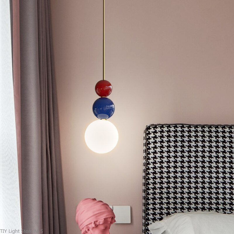 Suspension moderne en métal et boules colorés Ginna - vue 5 sur 10