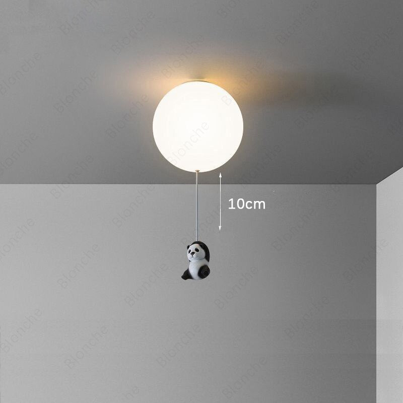 Plafonnier pour enfant LED avec ballon et panda Otto