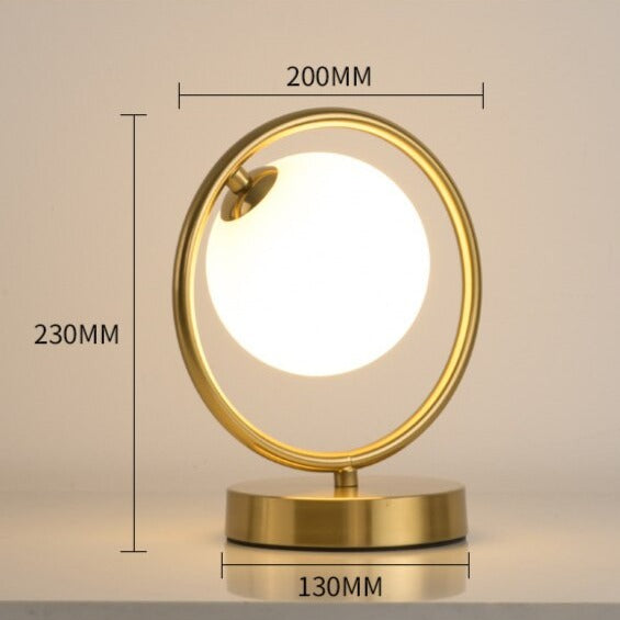 Lampe à poser design LED en métal doré Nuria - vue 7 sur 8
