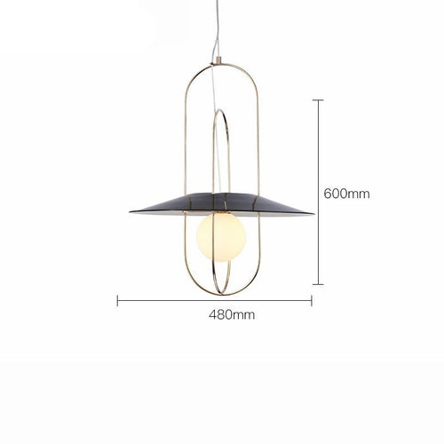 Suspension design LED post-moderne avec boule de verre Zane - vue 9 sur 8