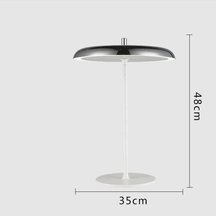Lampe à poser design LED en métal avec abat-jour oval Leyra - vue 10 sur 10