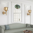 Applique murale moderne LED avec bras métallique et doré Huxley