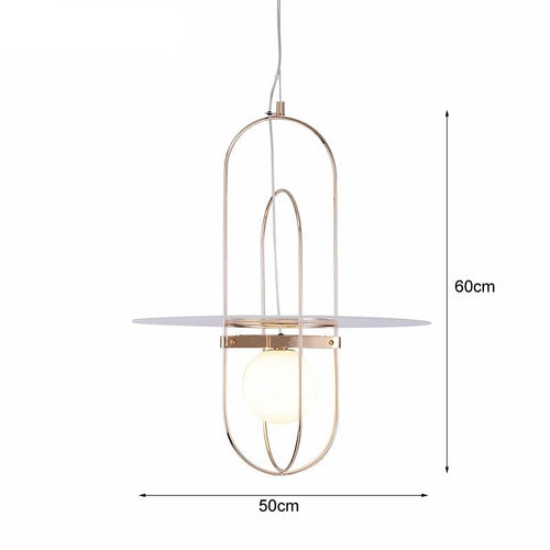 Suspension design LED post-moderne avec boule de verre Zane - vue 8 sur 8