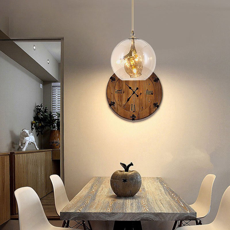 Suspension LED industrielle avec abat-jour en verre Kiria - vue 2 sur 8