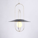 Suspension design LED post-moderne avec boule de verre Zane