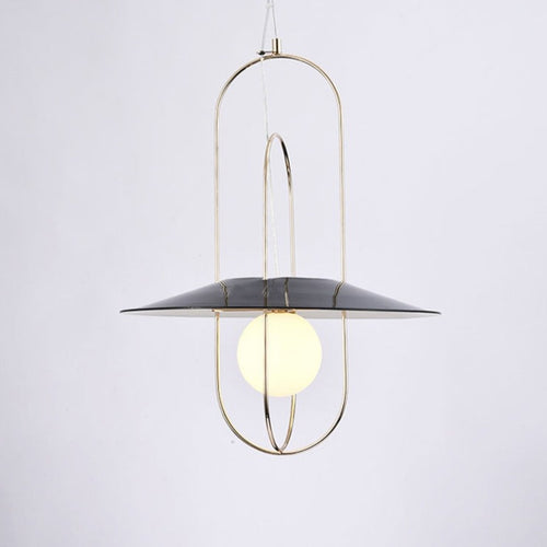 Suspension design LED post-moderne avec boule de verre Zane - vue 6 sur 8