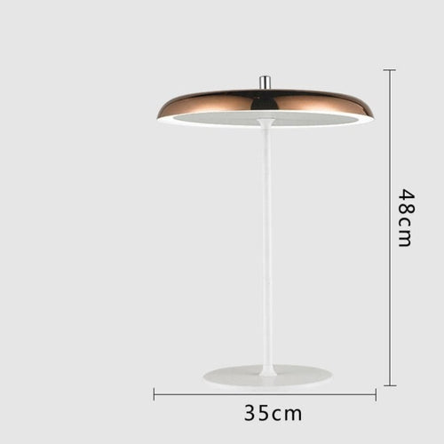 Lampe à poser design LED en métal avec abat-jour oval Leyra - vue 9 sur 10