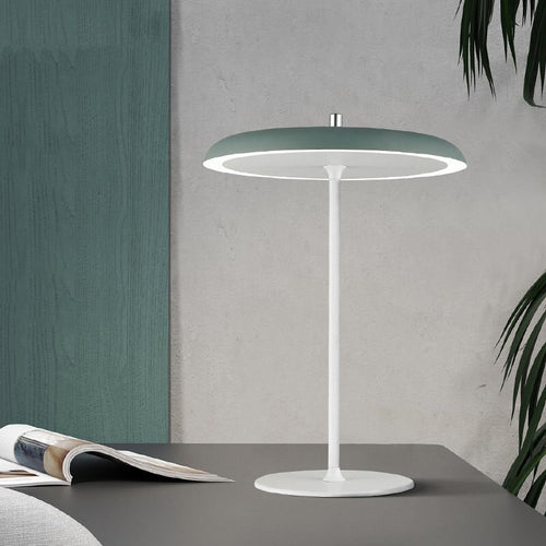 Lampe à poser design LED en métal avec abat-jour oval Leyra - vue 3 sur 10
