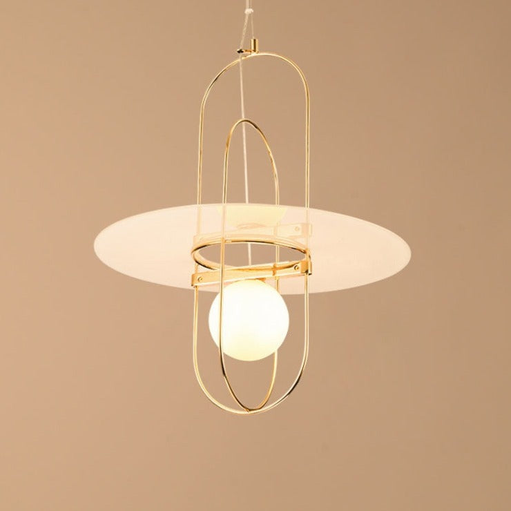 Suspension design LED post-moderne avec boule de verre Zane - vue 4 sur 8