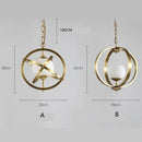 Suspension industrielle LED avec anneaux imbriqués Holly
