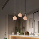 Suspension design avec abat-jour en bois arrondi Ornez