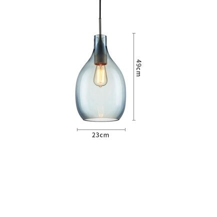 Suspension nordic avec abat-jour en verre Halek - vue 9 sur 9