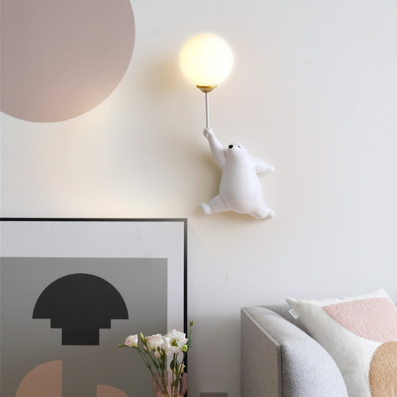 Applique murale pour enfant avec ours polaire Maverick