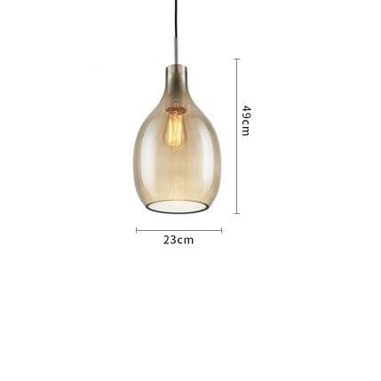 Suspension nordic avec abat-jour en verre Halek - vue 9 sur 9
