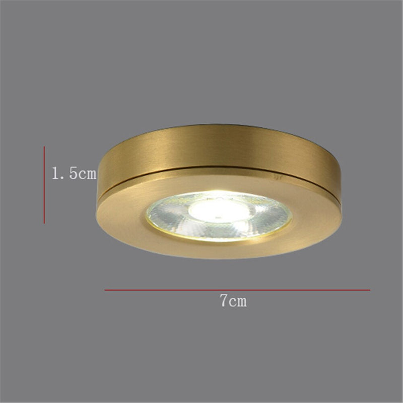 Spot moderne LED cylindrique en métal doré Tarm