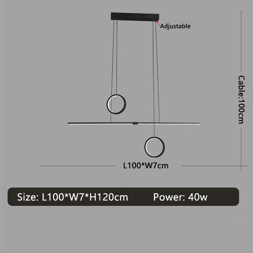Lustre design LED minimaliste en métal Reez - vue 7 sur 7