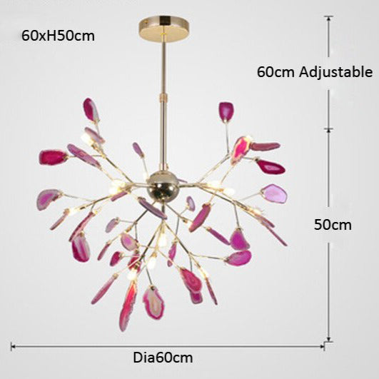 Lustre moderne en cristal LED coloré Sariya - vue 13 sur 17