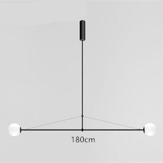 Lustre design LED minimaliste en métal noir Karry - vue 5 sur 6