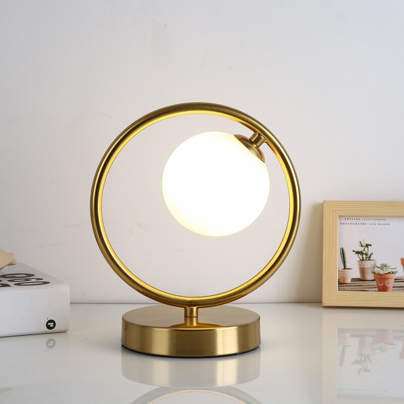 Lampe à poser design LED en métal doré Nuria - vue 4 sur 8
