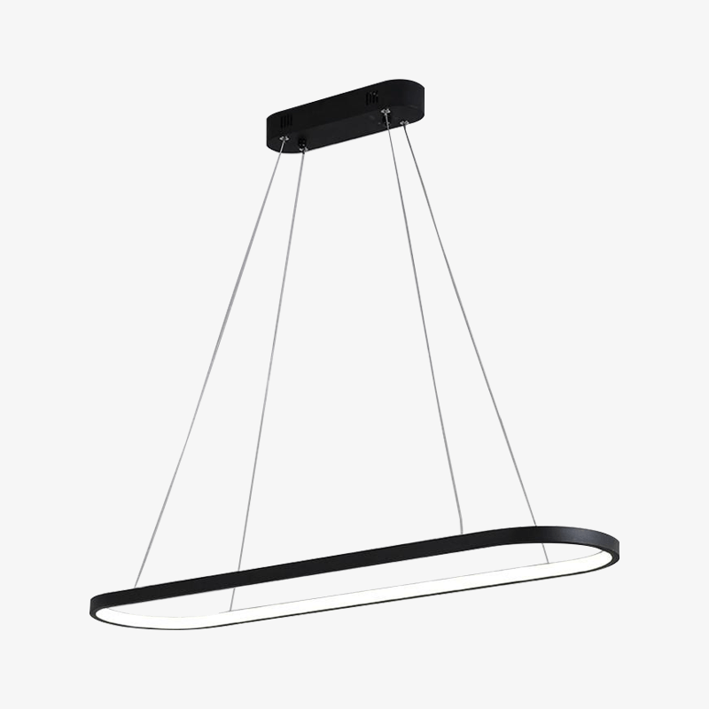 Lustre LED design suspendu en arrondi aluminium
