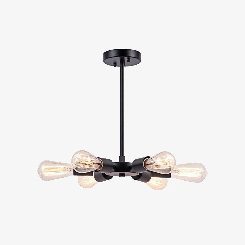 Lustre industriel LED style américain en métal Ludaya