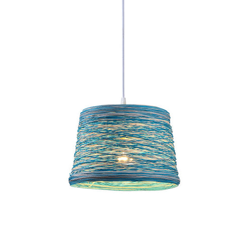 Suspension moderne LED abat-jour en rotin Sevyn - vue 7 sur 6