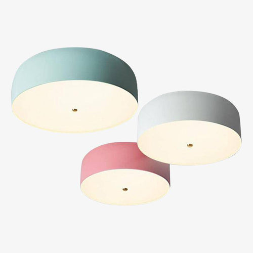 Plafonnier LED coloré rond moderne Nordic