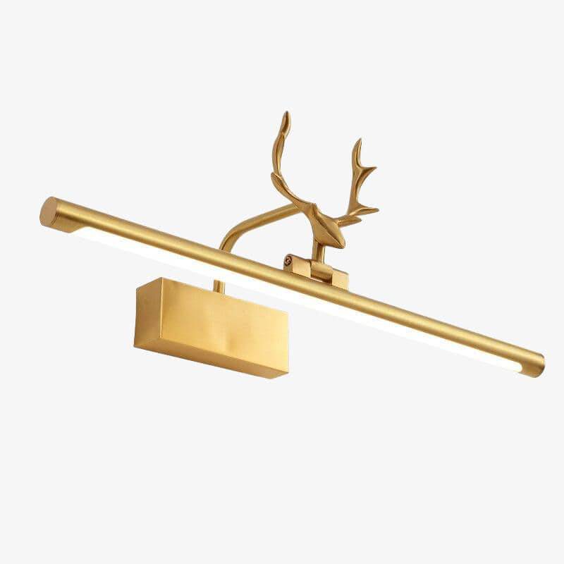 Applique murale moderne LED en métal doré style bois de cerf