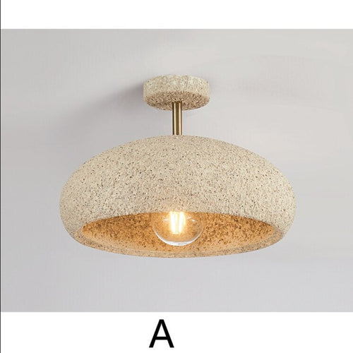 Plafonnier moderne avec abat-jour style pierre Kery