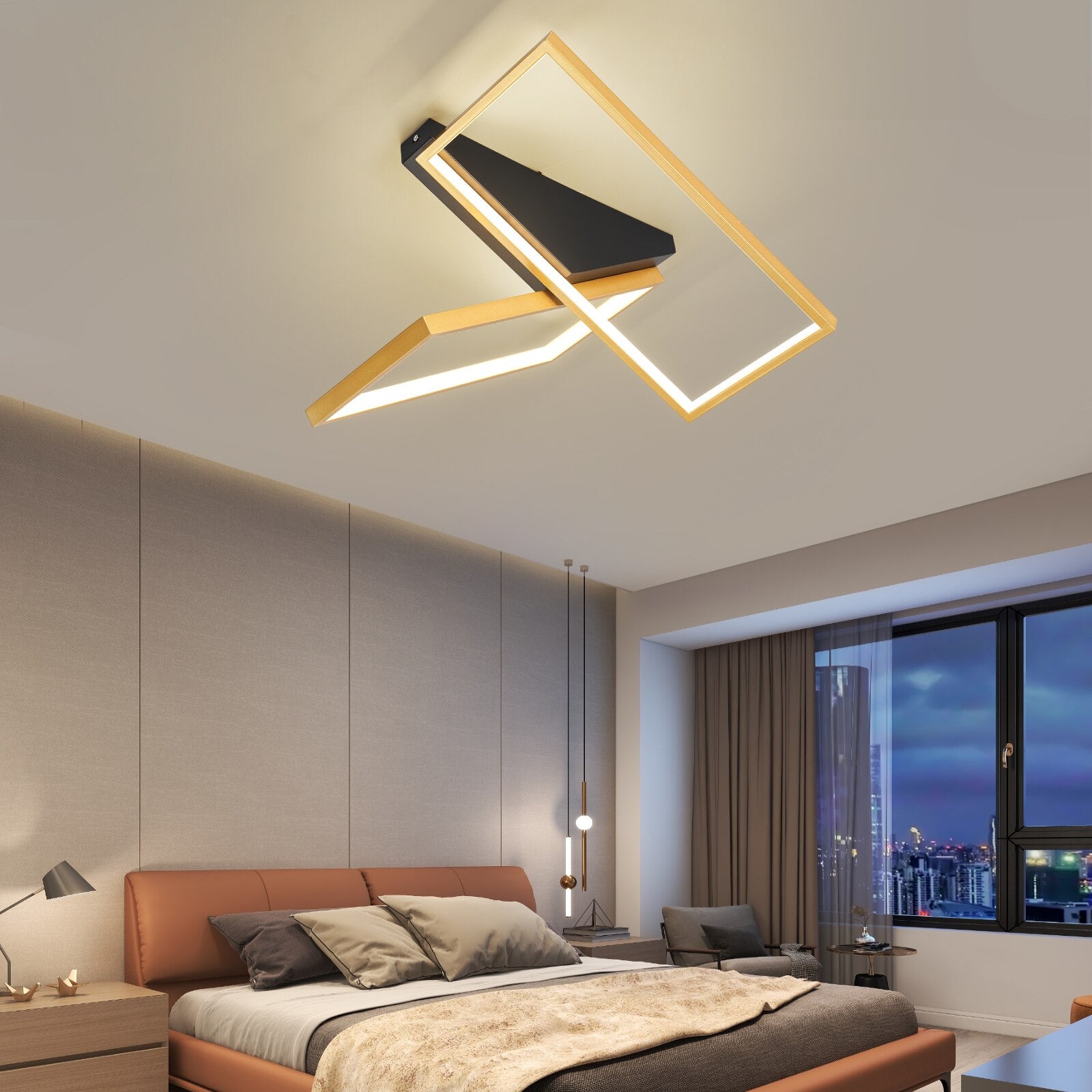 Plafonnier design LED aux formes rectangulaires Tary - vue 4 sur 6
