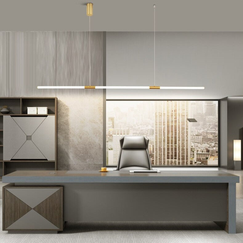 Lustre design LED doré style minimaliste Nevy