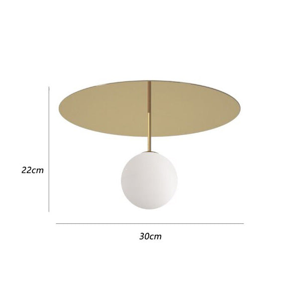 Plafonnier moderne LED base circulaire et perle lumineuse Auggie - vue 6 sur 5