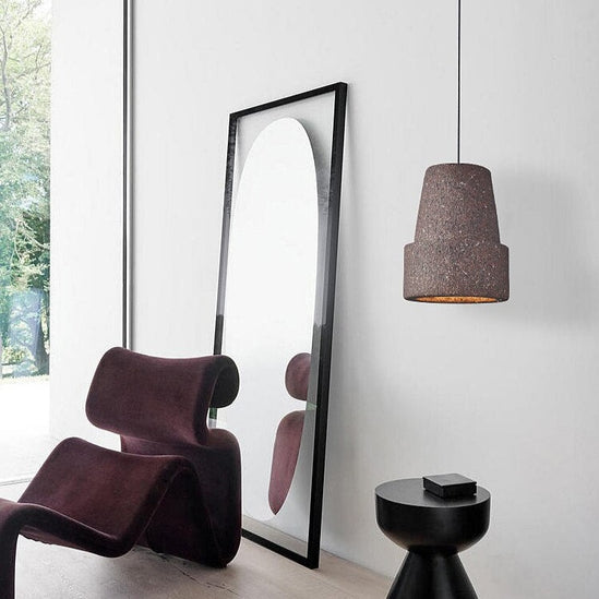 Suspension moderne avec abat-jour style pierre Kery