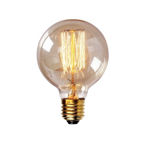 Ampoule boule à incandescence filament vintage 40W Edison