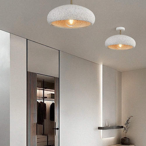 Plafonnier moderne avec abat-jour style pierre Kery