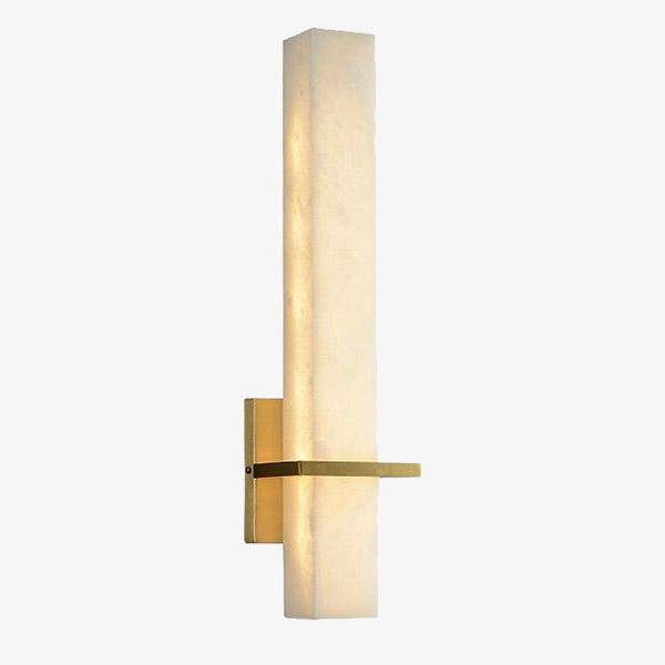 Applique murale moderne LED en marbre avec socle doré - vue 2 sur 5