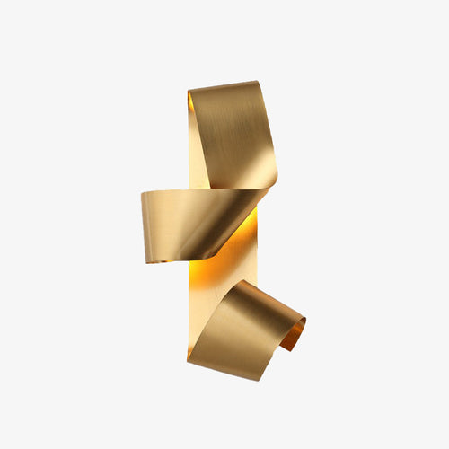 Applique murale moderne dorée en forme de noeud Ilba