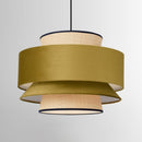 Suspension moderne avec abat-jour multiple en tissus Bria