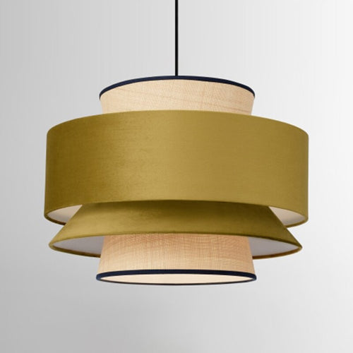 Suspension moderne avec abat-jour multiple en tissus Bria