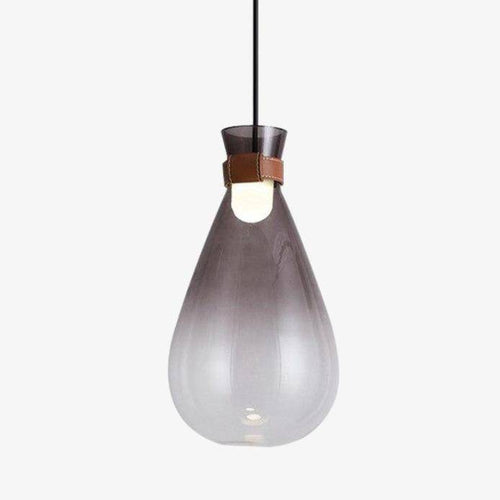 Suspension en forme de goutte en verre fumé Sitting