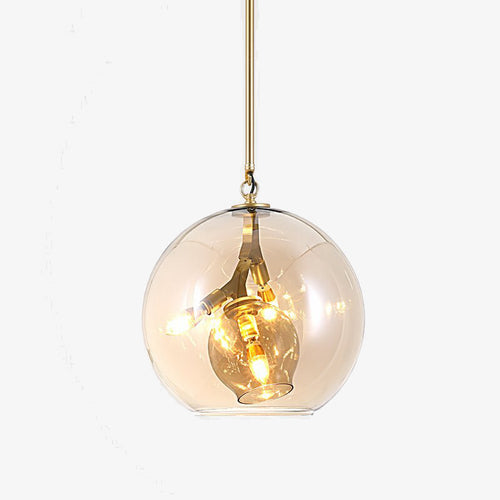 Suspension LED industrielle avec abat-jour en verre Kiria