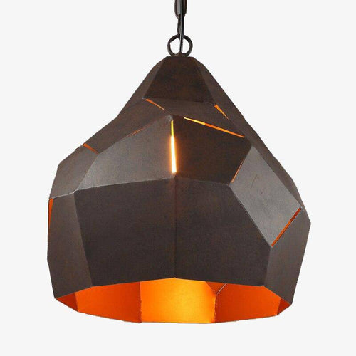 Suspension en métal marron rétro industrielle 40cm