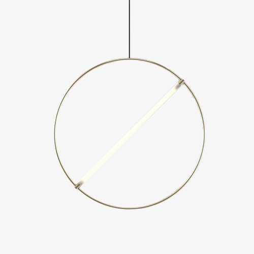 Suspension moderne LED anneau avec barre lumineuse Juncal